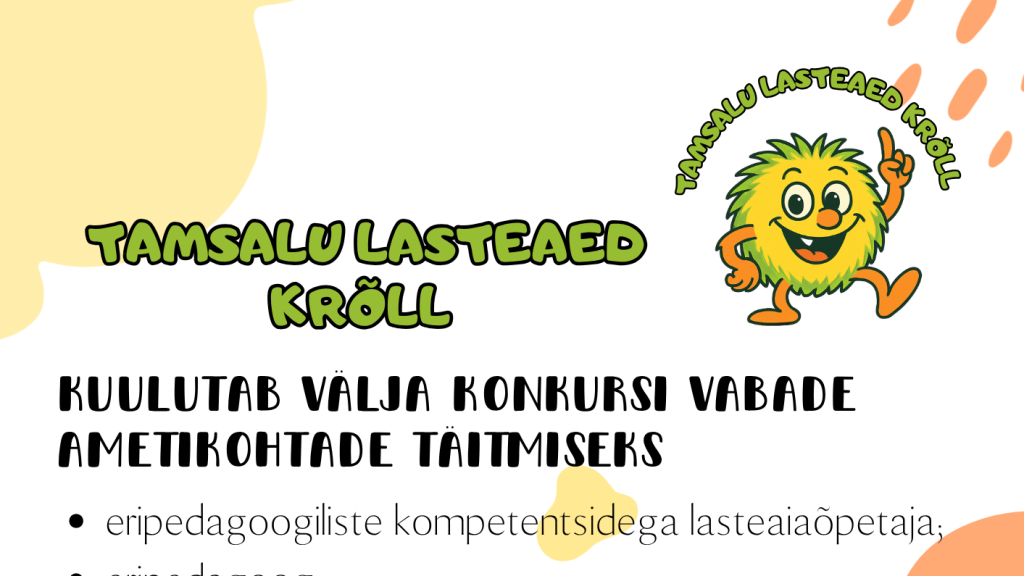 TAMSALU LASTEAED KRÕLL töökuulutus 2026.png